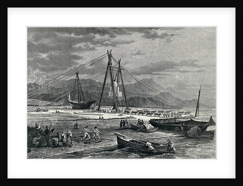 Embarkation of a Block of Marble: Avenza, 19th Century by English School