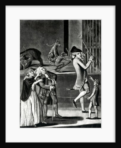 An Exhibition of Wild Beasts or the Macaroni in distress, 1774 by English School