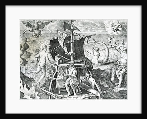 Allegory on the travels of Ferdinand Magellan, by Theodor de Bry, 16th century by Theodor de Bry