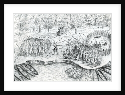 Fighting of Hurons by French School