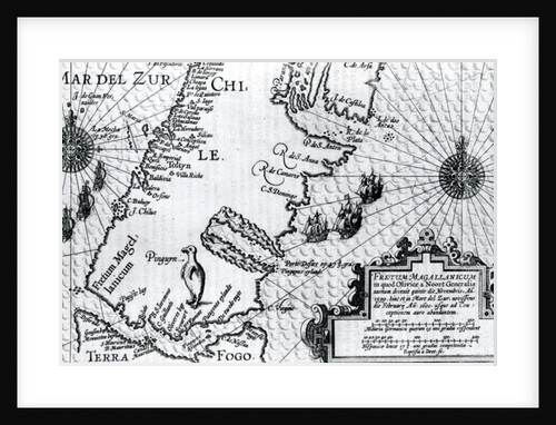 Map of the Strait of Magellan by Dutch School