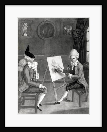 The Macaroni Painter, or Billy Dimple fitting for his Picture by English School