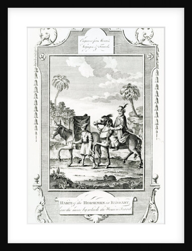 Habit of the Horsemen in Barbary, illustration taken from Moore's Voyages and Travels, by English School