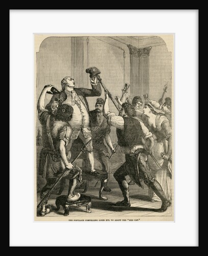 The Populace Compelling Louis XVI to Adopt the 'Red Cap', 1792 by English School