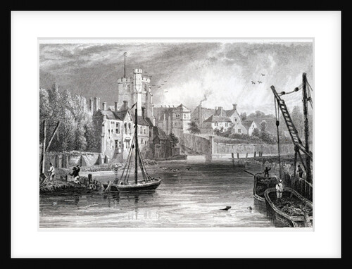 Maidstone form the water, Kent, 1832 by William Henry Bartlett