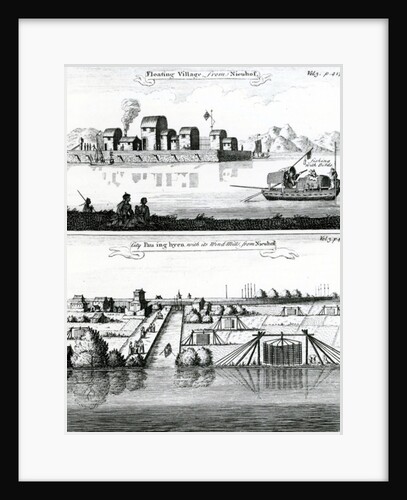 Chinese floating Village, 17th Century by German School