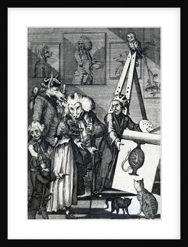 The Painter submitting his picture to the Examination of Connoisseurs and Antiquarians, 1774 by English School