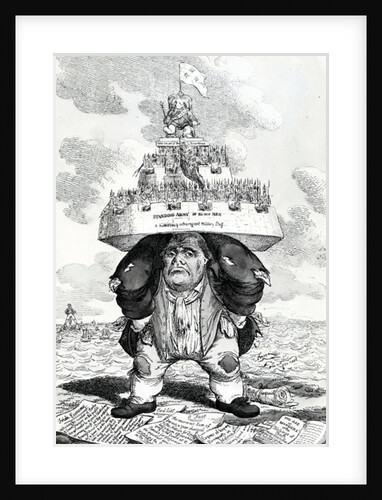 The British Atlas, or John Bull supporting the peace establishment, print made by Charles Williams, 1816 by English School