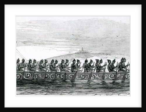 Burmese War Boat, taken from The London Illustrated News, 1852 by English School