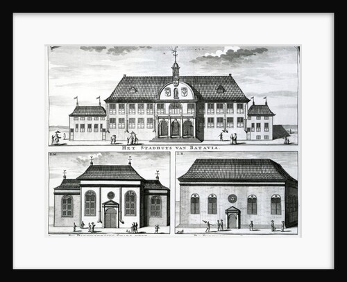 Portuguese Church and Town Hall in Batavia, 19th Century, by Dutch School