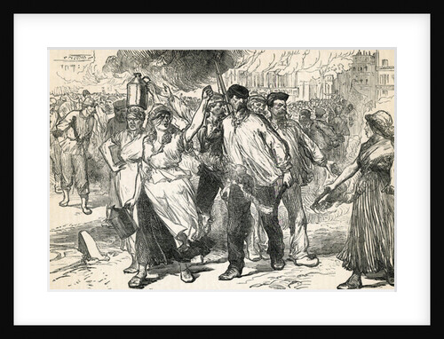 Insurgents Ravaging The Streets of Paris, taken from Cassell's Illustrated History, 1872 by English School