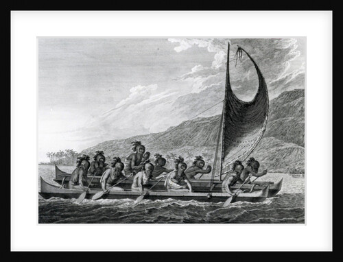 A Canoe of the Sandwich Islands, with the Rowers Masked, 1784 by John Webber