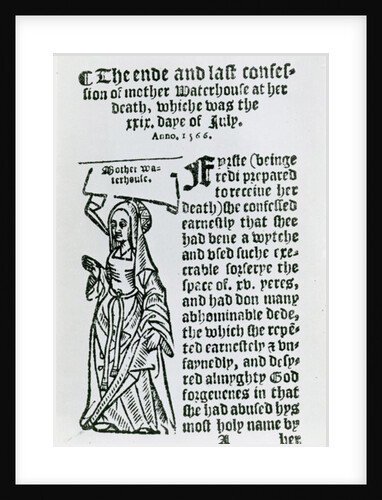 Mother Waterhouse, pamphlet, 1566 by English School