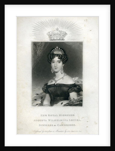 Her Royal Highness Augusta Wilhelmina Louisa, Duchess of Cambridge, 1830 by English School