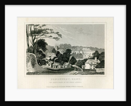 View of Penshurst, Kent, c.1840 by English School