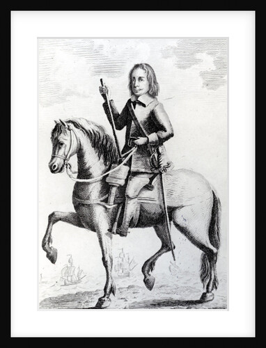 Portrait of Major General Desborough on horseback by English School