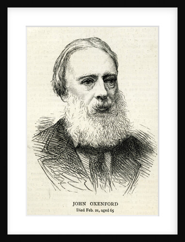 John Oxenford illustration from 'The Graphic' 1877 by English School