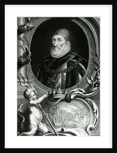 Portrait of Charles Howard, Earl of Nottingham by Jacobus Houbraken