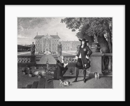 John Rose the King's Gardener, Presenting Charles II with the First Pineapple Grown in England, at Dorney Court, c.1670 by Hendrik (attr. to) (after) Danckerts