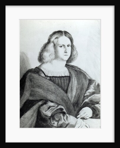 Portrait of a young man, print by Wenceslaus Hollar, 1650 by Jacopo Palma