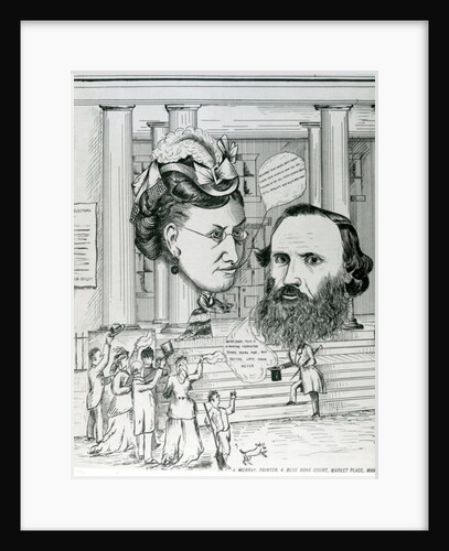 Jacob's return, meeting of Jacob Bright and Lydia Becker, magazine illustration by English School