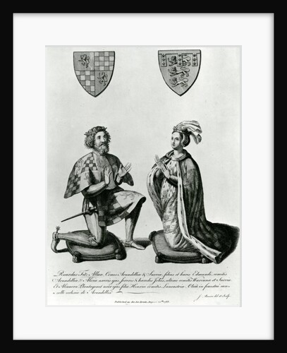 Richard Fitzalan, 3rd Earl of Arundel and Eleanor Countess of Arundel, 1785 by James Basire