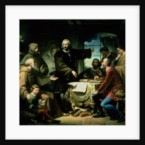 Christopher Columbus in the Monastery of la Rabida, 1856 by Eduardo Javier Ramon Cano de la Pena