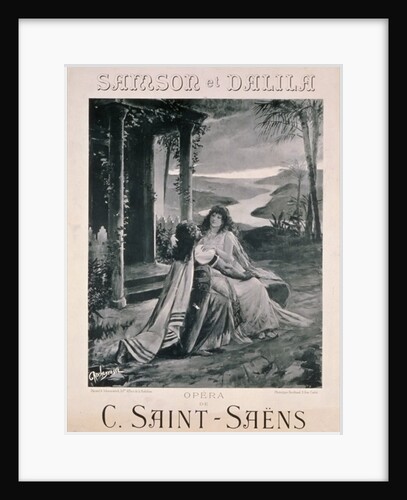 Poster advertising 'Samson and Dalila', opera by Camille Saint Saens by Georges Rochegrosse