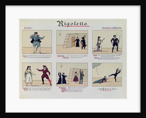 Scenes from the Opera 'Rigoletto' by Giuseppe Verdi by German School