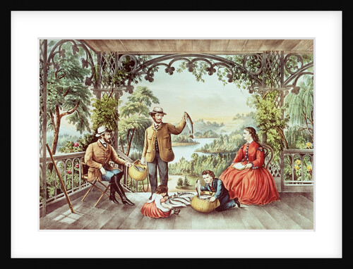 Home from the Brook, The Lucky Fishermen by N. and Ives J.M. Currier