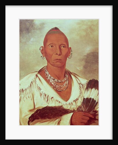 Portrait of Black Hawk, Indian Chief by George Catlin