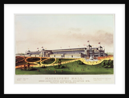 Machinery Hall, Grand United States Centennial Exhibition, Fairmount Park. by American School