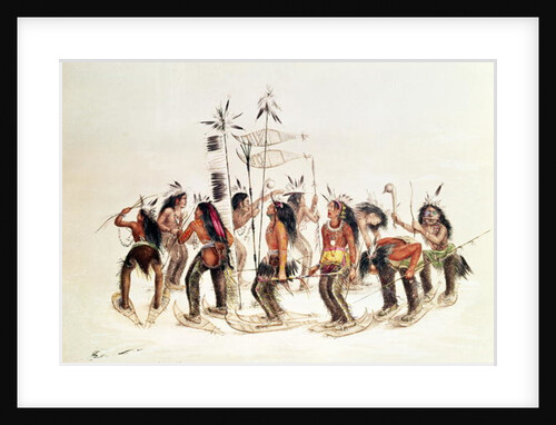 The Snow-Shoe Dance: To Thank the Great Spirit for the First Appearance of Snow by George (after) Catlin
