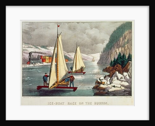 Ice-Boat Race on the Hudson by American School