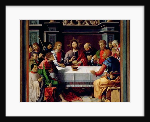 The Last Supper, central panel from the Eucharist Triptych, 1515 by French School