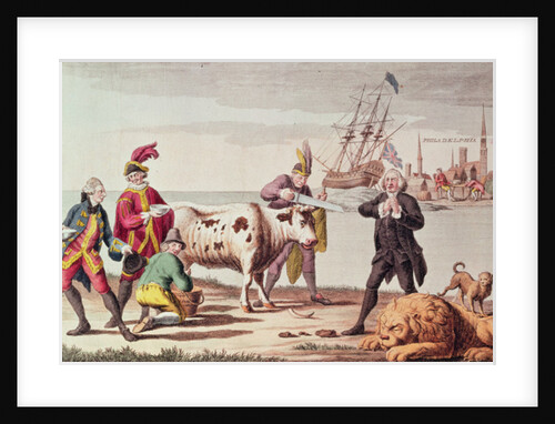 Indian Cutting the Horns of a Cow by American School