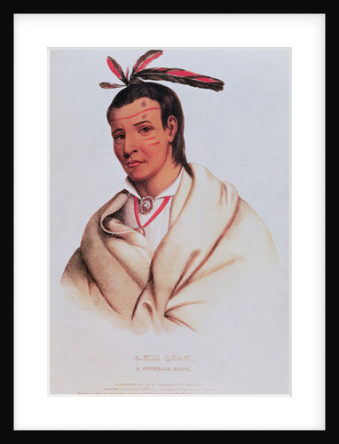 Portrait of A-Mis-Quam, a winnebago brave by School American