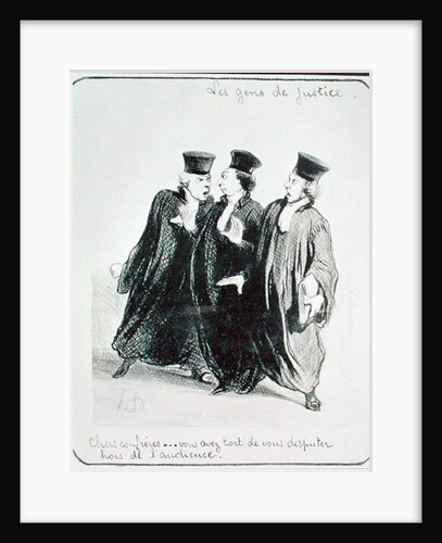 A Dispute Outside the Courtroom by Honore Daumier