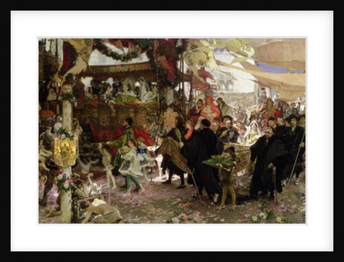 Baptismal Procession of Prince Juan in Seville by Francisco Pradilla y Ortiz