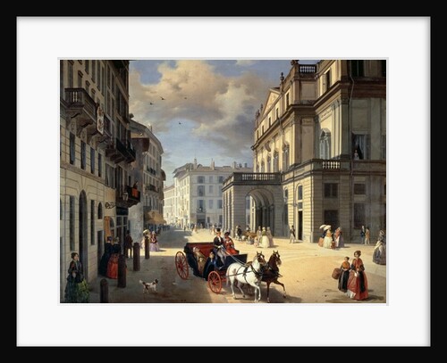Front of La Scala Theatre, 1852 by Angelo Inganni