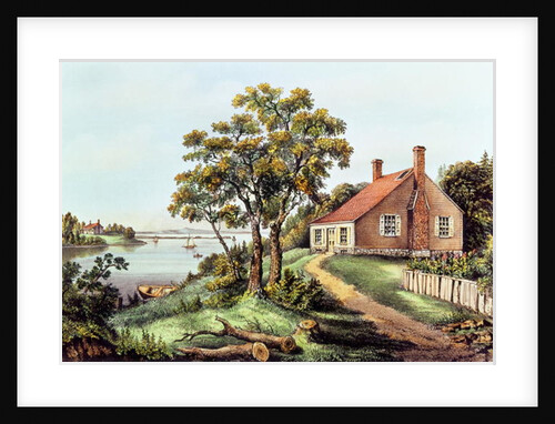 The Birthplace of Washington at Bridges Creek, Westmoreland Co. Va by N. and Ives J.M. (1824-95) Currier