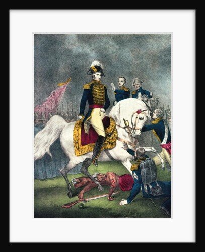 General William H. Harrison at the Battle of Tippecanoe, 1840 by N. and Ives J.M. (1824-95) Currier