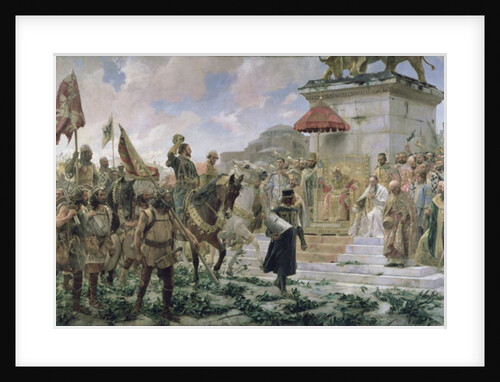 The Arrival of Roger de Flor in Constantinople in 1303 with 8000 'Almogavares' serving the Byzantine Emperor in Battle against the Turks, 1888 by Jose Moreno Carbonero