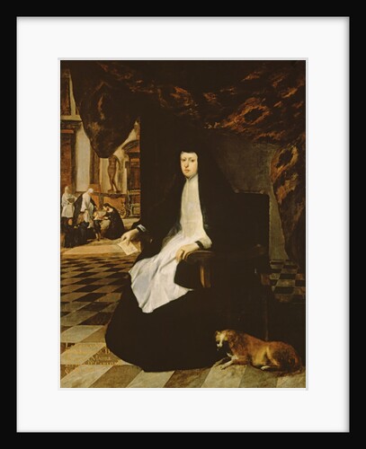 Portrait of Queen Mariana of Spain in Mourning, 1666 by Juan Bautista Martinez del Mazo