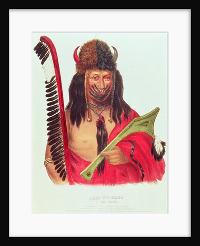 Kish-ke-kosh, a Fox Brave, 1838-44 by American School
