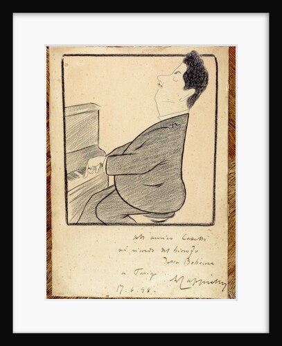 Caricature of Giacomo Puccini, 1898 by Leonetto Cappiello