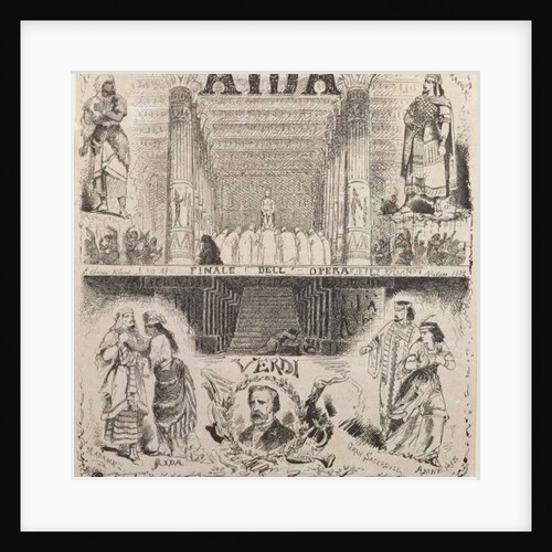 Poster advertising a performance of 'Aida' by Verdi, 1872 by Italian School
