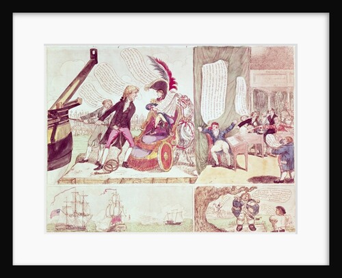 An Old Philosopher Teaching His Mad Son Economical Projects, c.1807 by American School