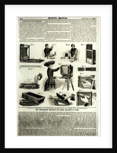 New photographic apparatus for making negatives on paper by American School