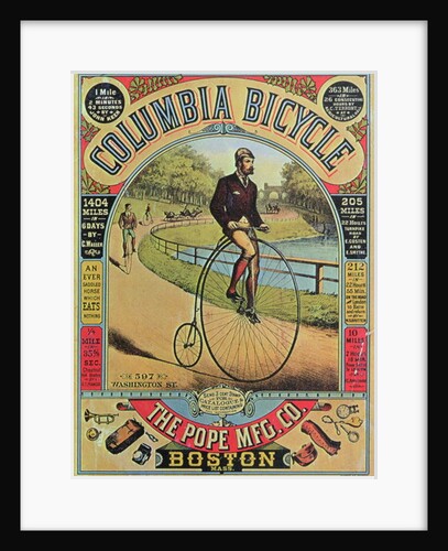 Advert for the Columbia Bicycle by The Pope MFG Co., Boston by American School